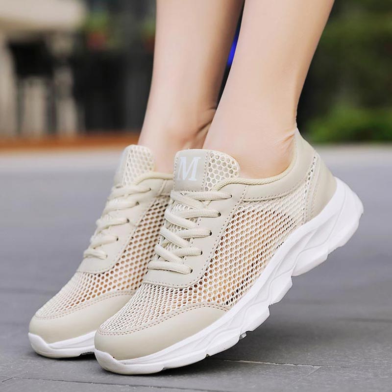Japanese Lifestyle Store Online - ฤดูร้อน Breathable รองเท้าผ้าใบผู้หญิงตาข่ายผู้หญิงกีฬารองเท้าน้ําหนักเบารองเท้าผู้หญิง T ใหม่ 2019