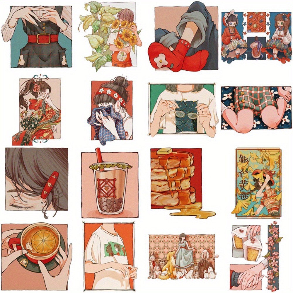 50 ชิ้นสติกเกอร์สไตล์วินเทจแบบ - Japanese Lifestyle And Traditions บทวิจารณ์และราคา